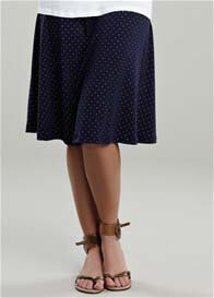 Maternal America - Navy Gold Spotted Skirt