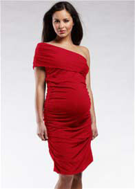 Soon Maternity -  Red Miso Dress - ON SALE