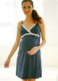 Belabumbum - Navy Dottie Nursing Chemise