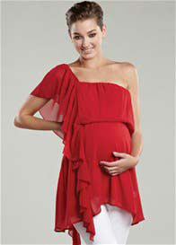 Maternal America - Asymmetrical Ruffle Top