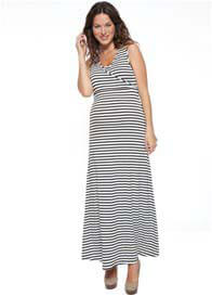 NOM - Striped Nursing Maxi Dress