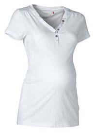 Esprit - Button Detail White Tee - ON SALE