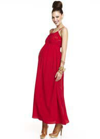 More Of Me - Olivia Maxi Dress in Red Silk