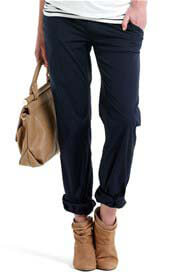 Esprit - Casual Navy Pants w Belt