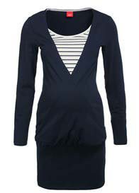 Esprit - Navy Tunic w Striped Inset