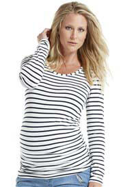 Esprit - Navy Striped Long Sleeve Tee
