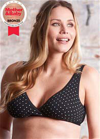QueenBee® - Mykala Black Polkadot Nursing Sleep Bra