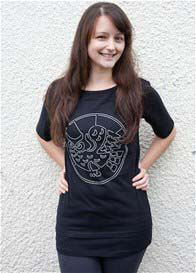 MamaFeelsGood - Black Urban Owl Nursing Tee