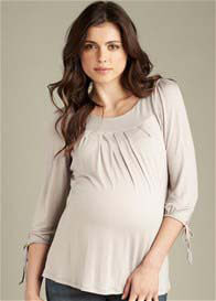 Maternal America - Silver Tie Sleeves Top