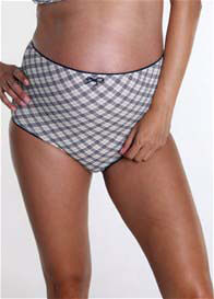 QueenBee® - Larissa Support Briefs in Navy Checks