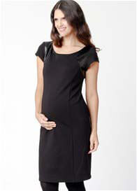 Ripe Maternity - Ponti Pleather Dress