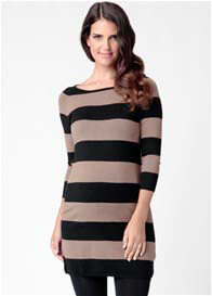 Ripe Maternity - Victoria Stripe Tunic in Malt Stripes