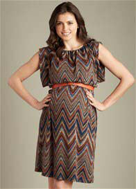 Maternal America - Ziggy Print Sweater Dress w Belt