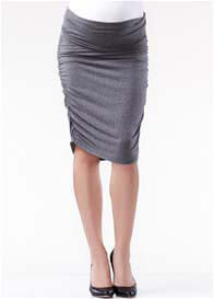 Soon Maternity - Ruched Skirt in Charcoal