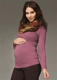 Ripe Maternity - Embrace LS Nursing Top in Frosted Plum