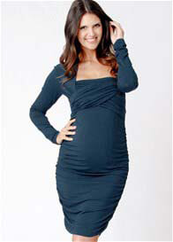 Ripe Maternity - Harper LS Nursing Dress in Kale