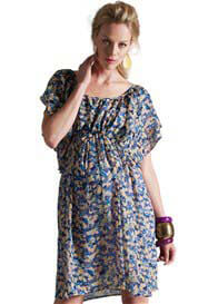 Esprit - Lavender Print Dress w Slip