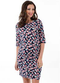 Trimester™ - Fleur Baby Shower Dress in Navy Floral