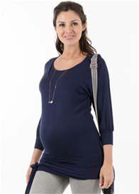 Trimester™ - Aveline Nursing Tunic in Navy