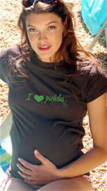 2 chix - I Heart Pickles Maternity Tee