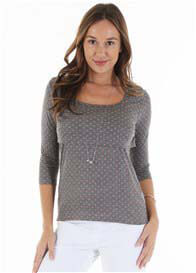 Trimester™ - Koko Nursing Top in Grey Polkadot