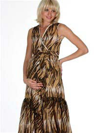 LIL Designs - Tigress Ruffle Wrap Maternity Dress
