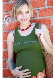 2 chix - Whos Your Daddy Maternity Tank