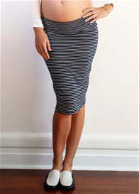 Trimester™ - Charlotte Skirt in Navy Zigzag
