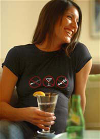 2 chix - Three No Nos Maternity Tee
