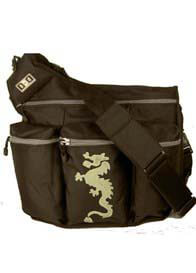 Diaper Dude - Black Diaper Bag w Dragon design