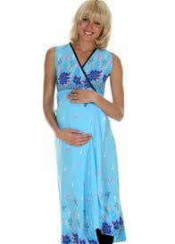 LIL Designs - Limited Edition Paradise Wrap Maternity Dress in Blue - ON SALE