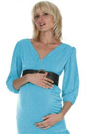 LIL Designs - Babydoll Beyonce Maternity Dress in Emerald Blue - ON SALE