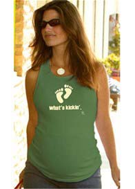 2 chix - Whats Kickin Maternity Tank in Olive 