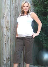 QueenBee - Maternity Capris in Brown - ON SALE