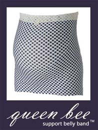 QueenBee - Support Belly Band in Blue Checks