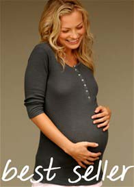 1 In The Oven - Nursing/Maternity Henley w discreet layer