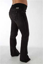 J&Company - Beverly Cross Maternity Jeans in Black  - SALE