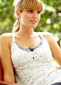QueenBee - Blue Floral Maternity/Nursing Cami