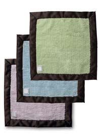 Swaddle - Fuzzy Baby Lovie w Satin Trim
