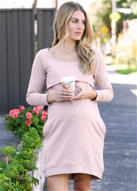 Trimester® - Winter Mama Journey Fleece Dress in Pink