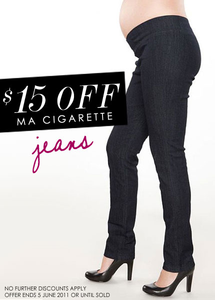 $15 off the MA cigarette jeans for a limited time only