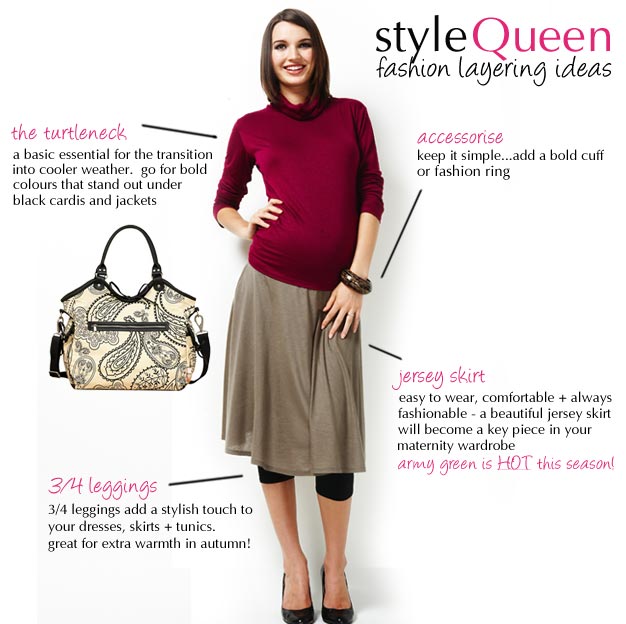 style Queen - maternity fashion layering ideas