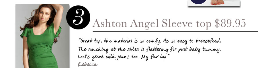 ashton angel sleeve nursing top