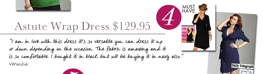 astute wrap maternity dress