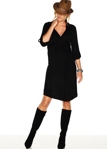 astute collared wrap dress