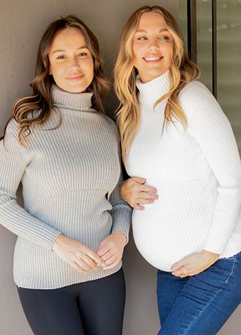 Winter Maternity Turtleneck Jumper