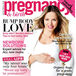 We're On The Cover of Pregnancy & Birth Magazine
