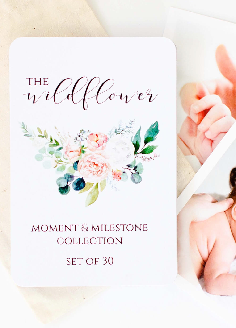 Blossom & Pear - Baby Milestone Cards in Wildflower