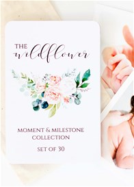 Blossom & Pear - Baby Milestone Cards in Wildflower