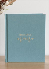 Blossom & Pear - Hello Little Mama Pregnancy Journal in Teal